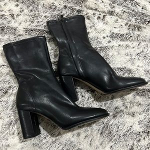 H & M LEATHER ANKLE BOOTS‼️ WORN ONCE‼️